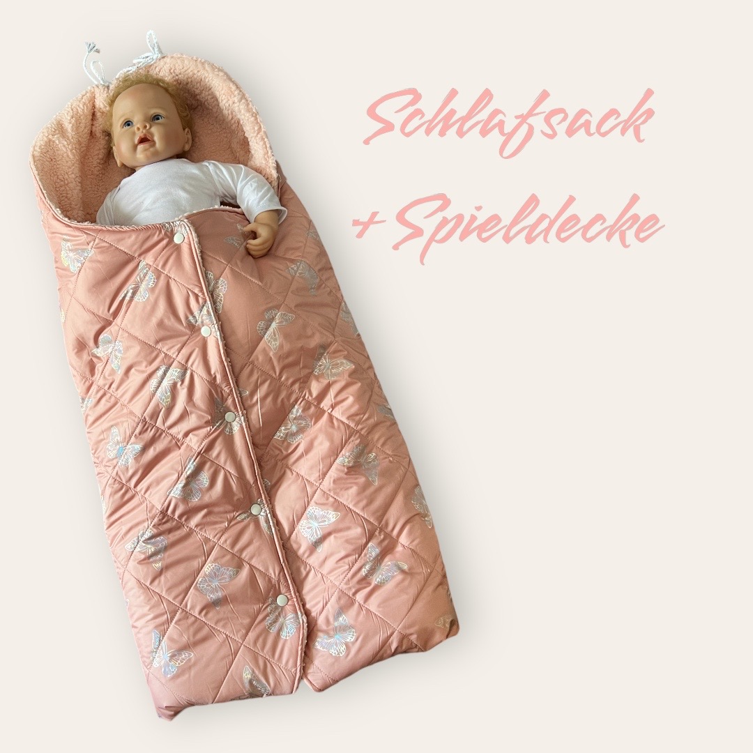 Babyschlafsack/Spieldecke rosa